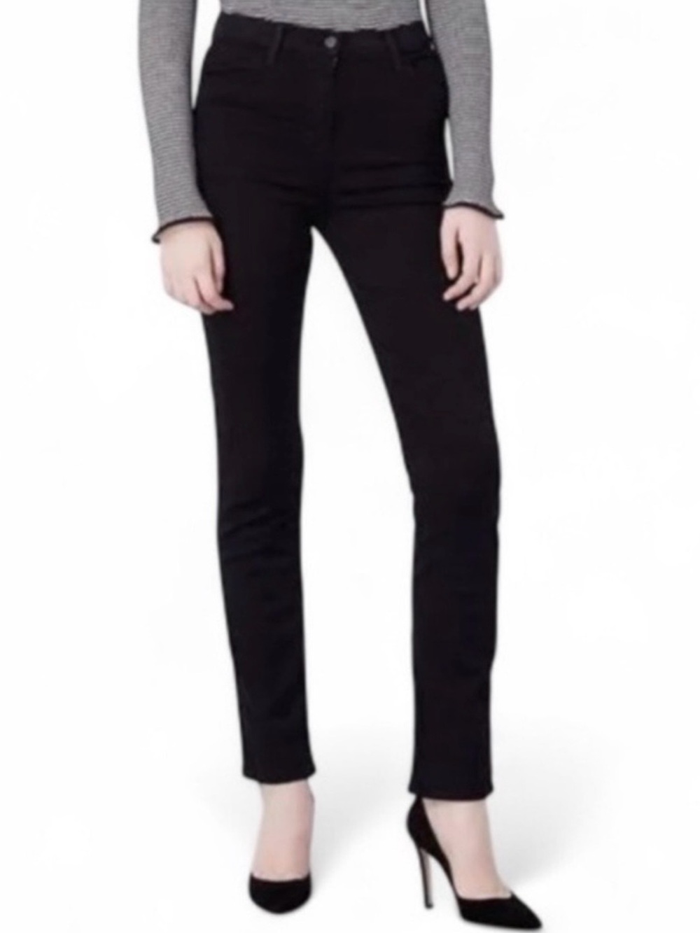J BRAND Maria High Rise Size 29 Black Straight Denim Jeans 28 Inch Waist - Picture 13 of 16